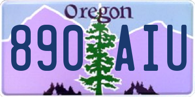 OR license plate 890AIU