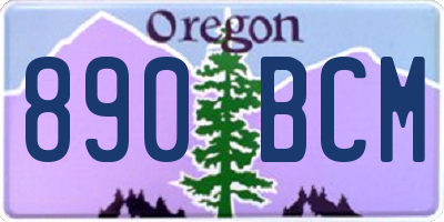 OR license plate 890BCM
