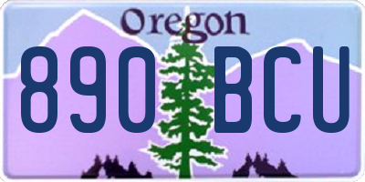 OR license plate 890BCU