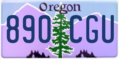 OR license plate 890CGU