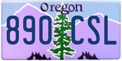 OR license plate 890CSL