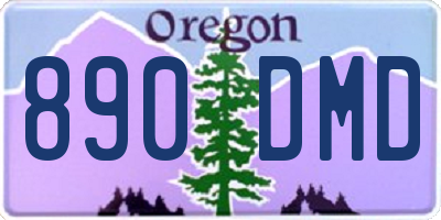 OR license plate 890DMD