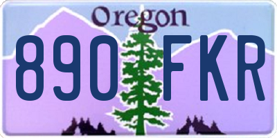 OR license plate 890FKR