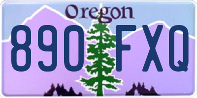 OR license plate 890FXQ