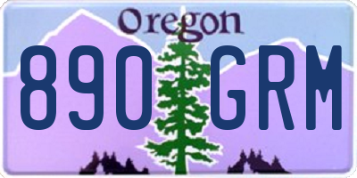 OR license plate 890GRM