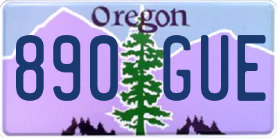 OR license plate 890GUE