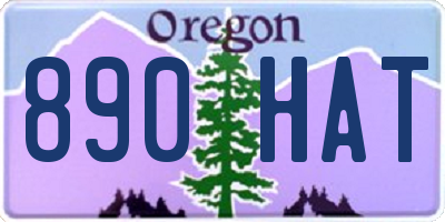 OR license plate 890HAT