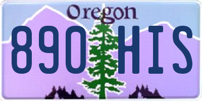 OR license plate 890HIS