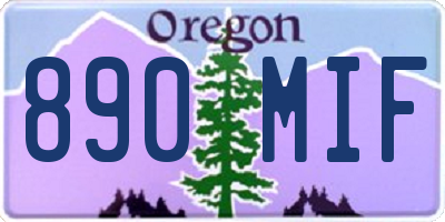 OR license plate 890MIF