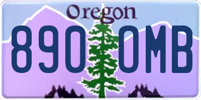 OR license plate 890OMB