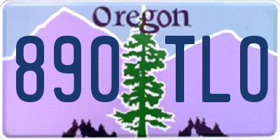 OR license plate 890TLO