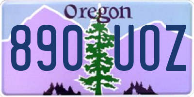 OR license plate 890UOZ