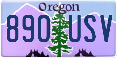 OR license plate 890USV