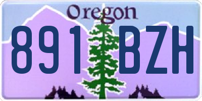 OR license plate 891BZH