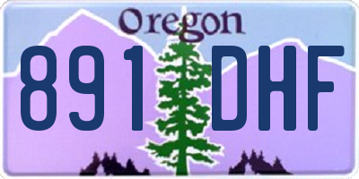 OR license plate 891DHF