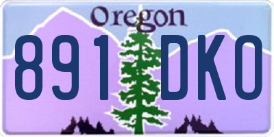 OR license plate 891DKO