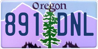 OR license plate 891DNL