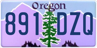 OR license plate 891DZQ