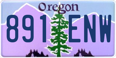 OR license plate 891ENW
