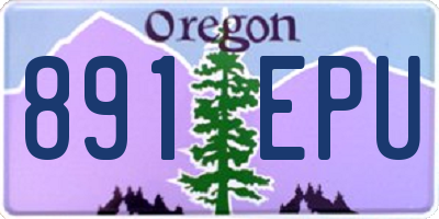 OR license plate 891EPU