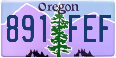 OR license plate 891FEF