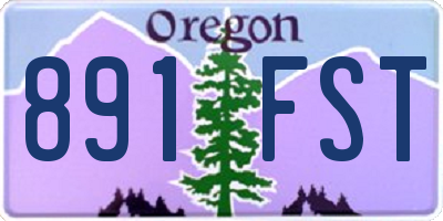 OR license plate 891FST
