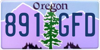 OR license plate 891GFD