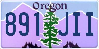 OR license plate 891JII