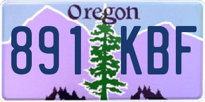 OR license plate 891KBF