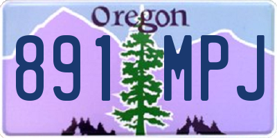 OR license plate 891MPJ