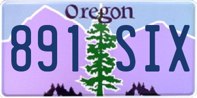 OR license plate 891SIX