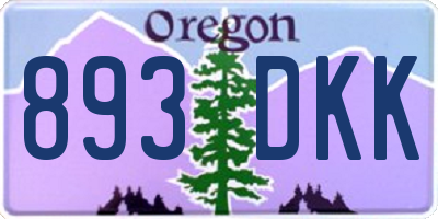 OR license plate 893DKK