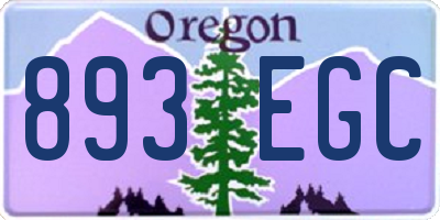 OR license plate 893EGC