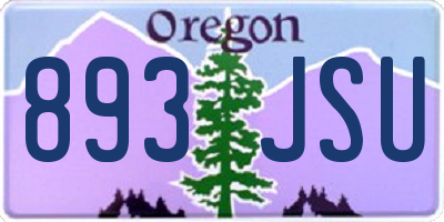 OR license plate 893JSU