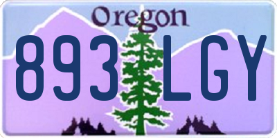 OR license plate 893LGY