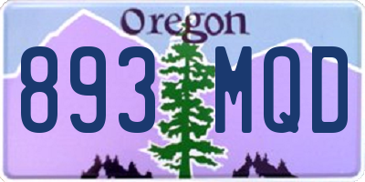 OR license plate 893MQD