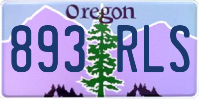 OR license plate 893RLS