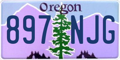 OR license plate 897NJG