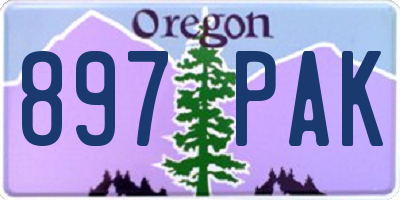 OR license plate 897PAK