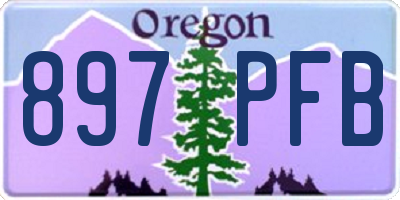 OR license plate 897PFB