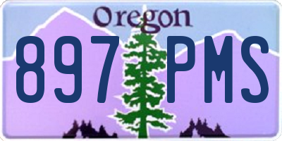 OR license plate 897PMS