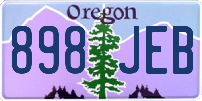 OR license plate 898JEB