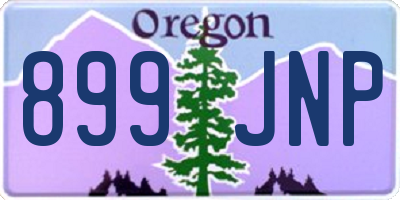 OR license plate 899JNP