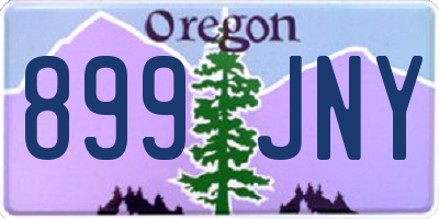 OR license plate 899JNY
