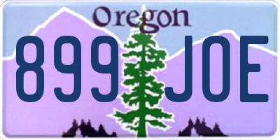 OR license plate 899JOE