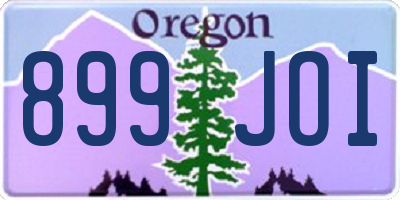 OR license plate 899JOI
