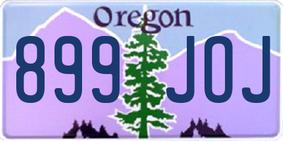 OR license plate 899JOJ