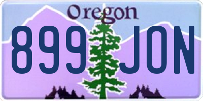 OR license plate 899JON