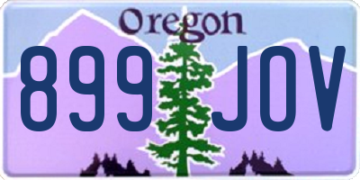 OR license plate 899JOV