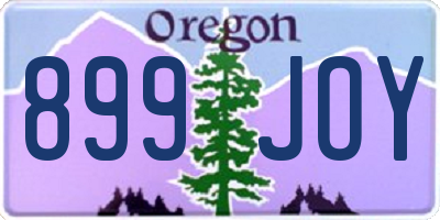 OR license plate 899JOY